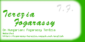terezia fogarassy business card