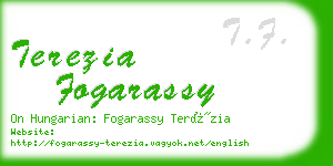 terezia fogarassy business card